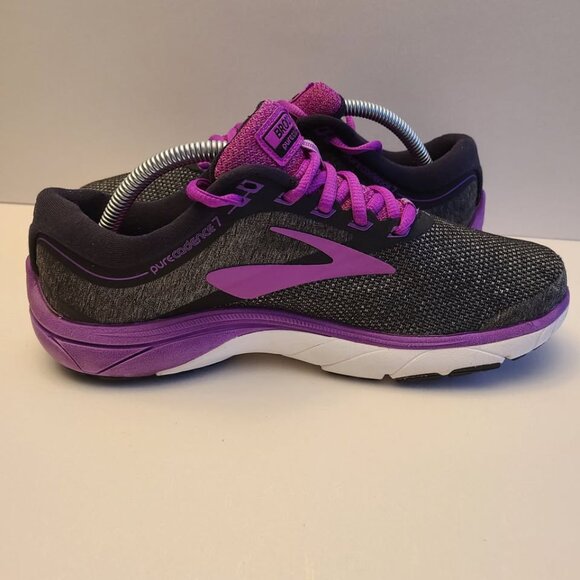Brooks Pure Cadence 7 Purple Black Running Shoe Women's Size 8 - Picture 9 of 10